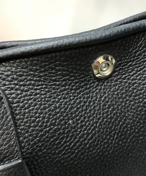 BARNEYS NEWYORK（バーニーズ・ニューヨーク）BARNEYS NEWYORK (バーニーズ・ニューヨーク) Mercedes Benz (メルセデスベンツ) レザートートバッグ ブラックの古着・服飾アイテム