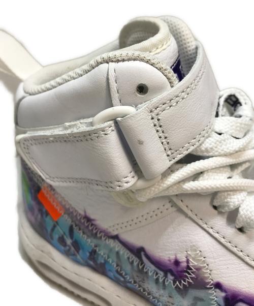 NIKE（ナイキ）NIKE (ナイキ) OFFWHITE (オフホワイト) Air Force 1 Mid Graffiti ホワイト サイズ:27cmの古着・服飾アイテム