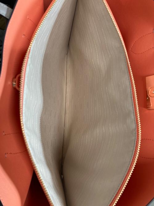 Kate Spade（ケイトスペード）Kate Spade (ケイトスペード) スイート ワーク トート グレー×オレンジの古着・服飾アイテム