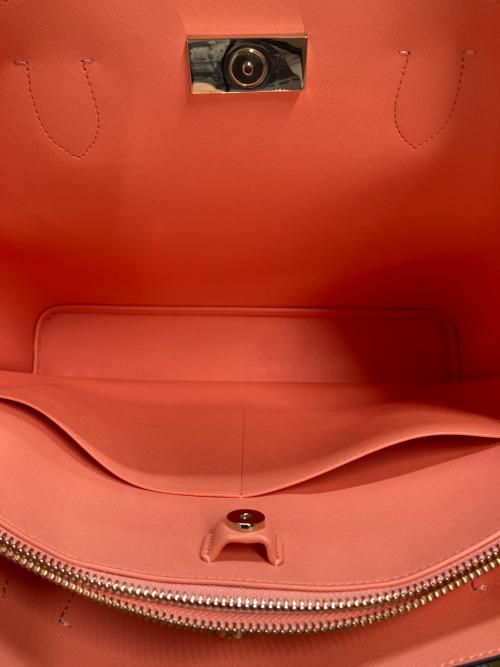 Kate Spade（ケイトスペード）Kate Spade (ケイトスペード) スイート ワーク トート グレー×オレンジの古着・服飾アイテム