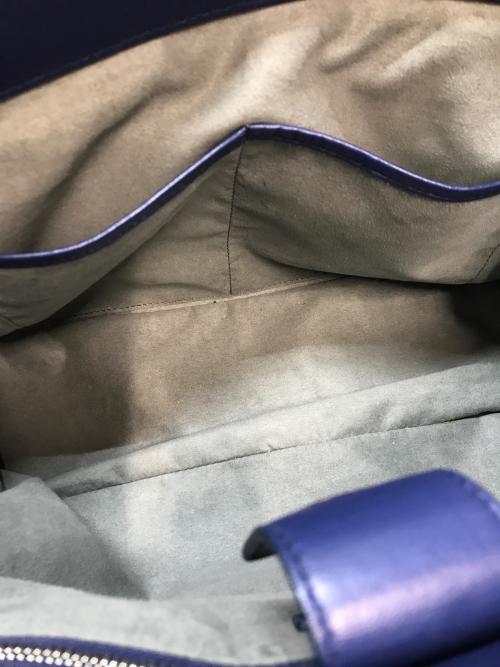 HIROFU（ヒロフ）HIROFU (ヒロフ) レザートートバッグ ネイビーの古着・服飾アイテム