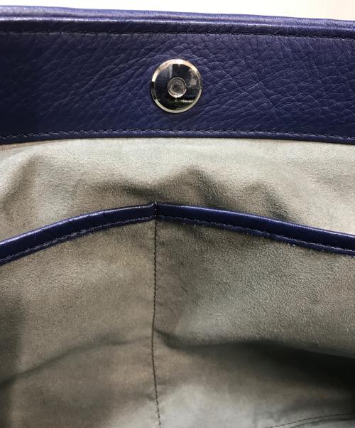HIROFU（ヒロフ）HIROFU (ヒロフ) レザートートバッグ ネイビーの古着・服飾アイテム