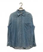 AURALEEオーラリー）の古着「SELVEDGE SUPER LIGHT DENIM SHIRT(セルビッジ スーパー ライト デニム シャツ) 日本製 ドメス」｜ブルー