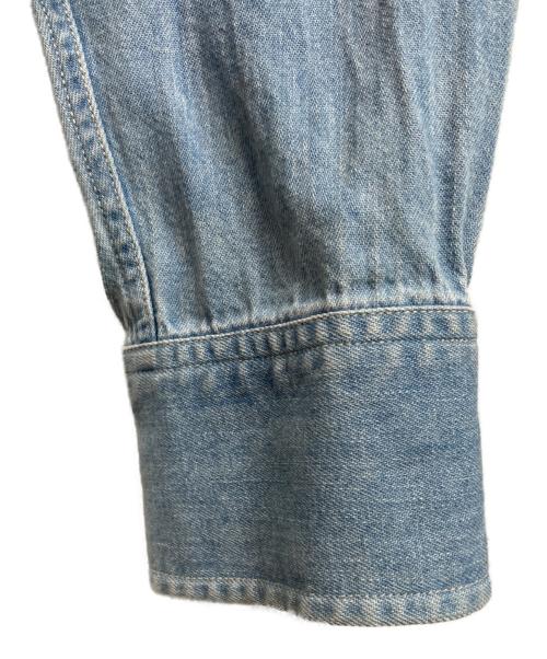 AURALEE（オーラリー）AURALEE (オーラリー) SELVEDGE SUPER LIGHT DENIM SHIRT(セルビッジ スーパー ライト デニム シャツ) 日本製 ドメス ブルー サイズ:SIZE 3の古着・服飾アイテム