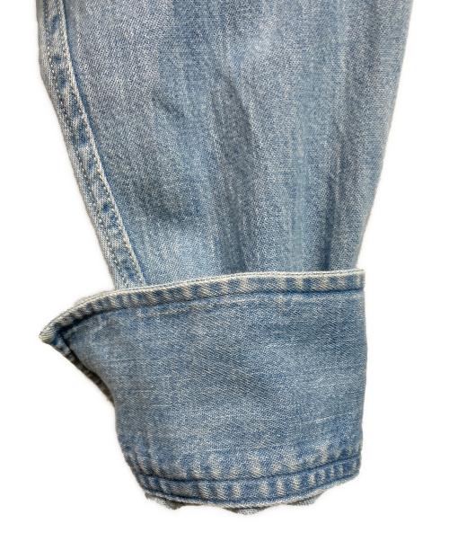 AURALEE（オーラリー）AURALEE (オーラリー) SELVEDGE SUPER LIGHT DENIM SHIRT(セルビッジ スーパー ライト デニム シャツ) 日本製 ドメス ブルー サイズ:SIZE 3の古着・服飾アイテム