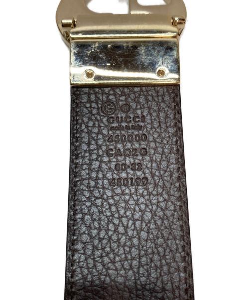 GUCCI（グッチ）GUCCI (グッチ) リバーシブルレザーベルト イタリア製 インターロッキングG ブラウン×ブラックの古着・服飾アイテム