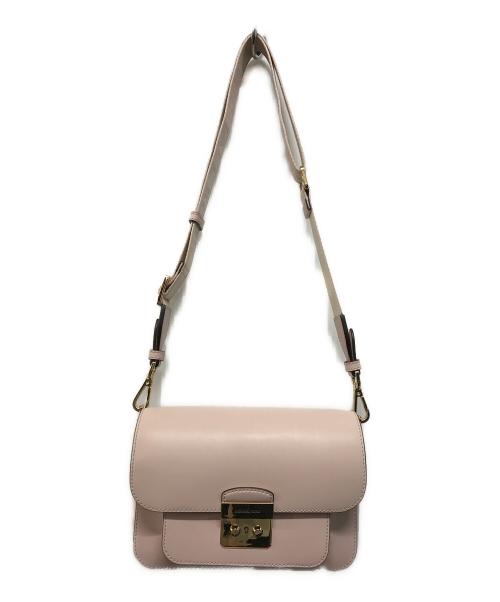 MICHAEL KORS（マイケルコース）MICHAEL KORS (マイケルコース) SLOAN WDITOR MD FLAP MESSENGER/スローン エディター ミディアム フラップ メッセンジャーバッグ ピンクの古着・服飾アイテム