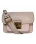 MICHAEL KORS（マイケルコース）の古着「SLOAN WDITOR MD FLAP MESSENGER/スローン エディター ミディアム フラップ メッセンジャーバッグ」｜ピンク