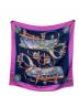 HERMES (エルメス) カレ90 シルクスカーフ HARNAIS DE COUR（宮廷の馬具） ネイビー×パープル：20000円