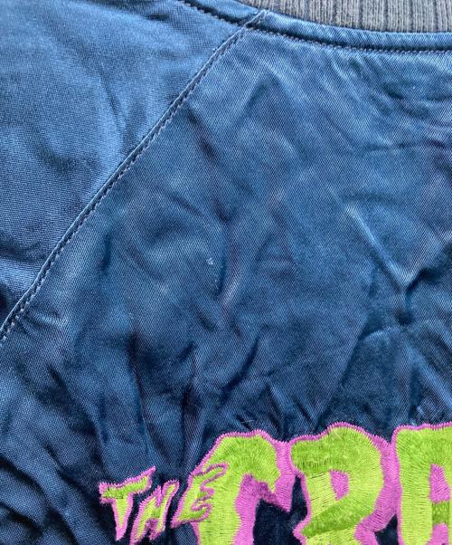 Hysteric Glamour（ヒステリックグラマー）Hysteric Glamour (ヒステリックグラマー) THE CRAMPS (ザ・クランプス) THE CRAMPS（ザ・クランプス）刺繍 スカジャン ブルー サイズ:Mの古着・服飾アイテム