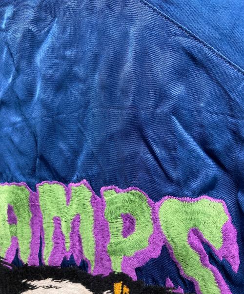 Hysteric Glamour（ヒステリックグラマー）Hysteric Glamour (ヒステリックグラマー) THE CRAMPS (ザ・クランプス) THE CRAMPS（ザ・クランプス）刺繍 スカジャン ブルー サイズ:Mの古着・服飾アイテム
