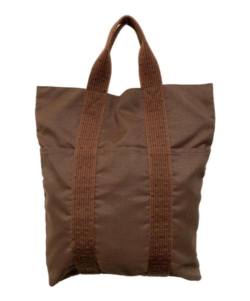 HERMES（エルメス）HERMES (エルメス) カバス  トートバッグ エールライン フランス製 ブラウンの古着・服飾アイテム