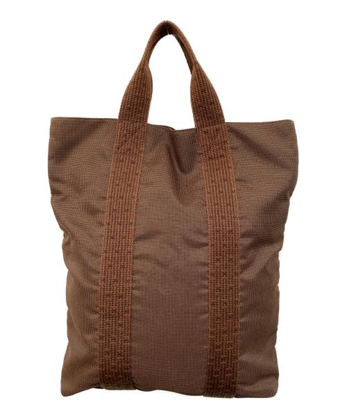 HERMES（エルメス）HERMES (エルメス) カバス  トートバッグ エールライン フランス製 ブラウンの古着・服飾アイテム