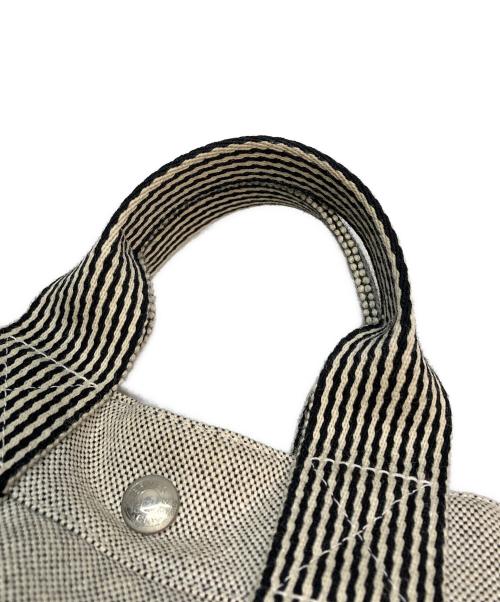 HERMES（エルメス）HERMES (エルメス) ニューフールトゥPM　ミニトートバッグ フランス製 グレー×ホワイト サイズ:PMの古着・服飾アイテム