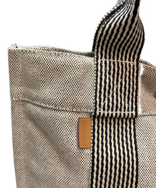 HERMES（エルメス）HERMES (エルメス) ニューフールトゥPM　ミニトートバッグ フランス製 グレー×ホワイト サイズ:PMの古着・服飾アイテム