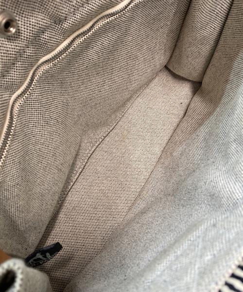 HERMES（エルメス）HERMES (エルメス) ニューフールトゥPM　ミニトートバッグ フランス製 グレー×ホワイト サイズ:PMの古着・服飾アイテム
