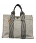 HERMES（エルメス）の古着「ニューフールトゥPM　ミニトートバッグ フランス製」｜グレー×ホワイト