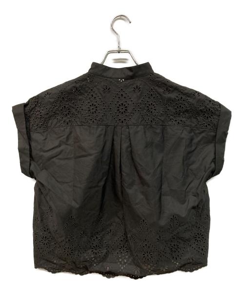 ticca（ティッカ）TICCA (ティッカ) レース フレンチスリーブ シャツ 日本製 ブラック サイズ:Freeの古着・服飾アイテム