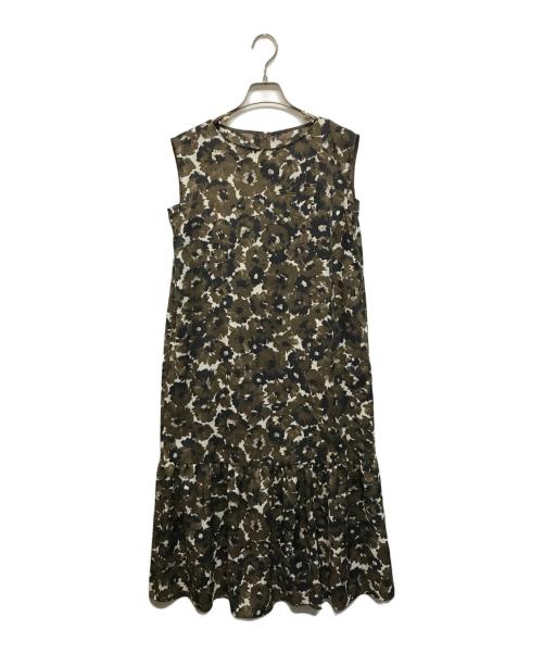UNTITLED（アンタイトル）UNTITLED (アンタイトル) フラワープリントワンピース オリーブ サイズ:０ 未使用品の古着・服飾アイテム