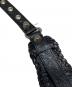 中古・古着 BALENCIAGA (バレンシアガ) ショルダーバッグ ル カゴール XS Le Cagole アリーナラムスキン アンティーク調シルバー ハート形ミラー ジッパー付きポーチ ブラック：160000円