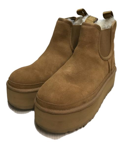 UGG（アグ）UGG (アグ) Neumel Platform Chelsea/「ニューメル プラットフォーム チェルシー サイドゴアブーツ ブラウン サイズ:SIZE 25cmの古着・服飾アイテム