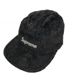SUPREME（シュプリーム）の古着「Crushed rayon camp cap（クラッシュド レーヨン キャンプ キャップ）」｜ブラック
