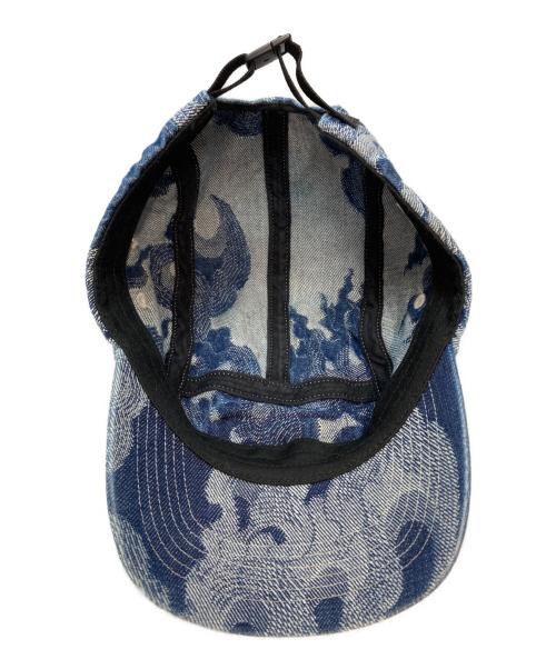 SUPREME（シュプリーム）SUPREME (シュプリーム) Flames Jacquard Deniｍ Camp Cap/フレイムズ ジャカード デニム キャンプ キャップ インディゴの古着・服飾アイテム