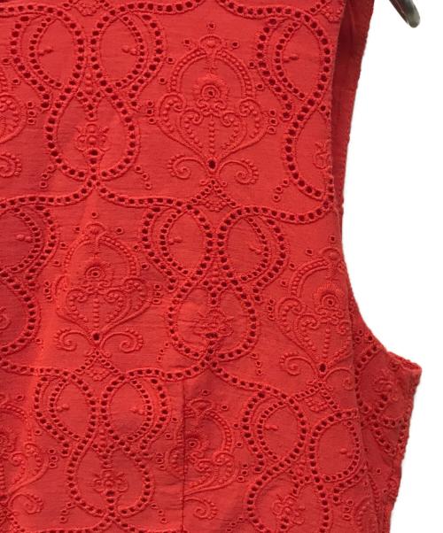 allureville（アルアバイル）allureville (アルアバイル) シフリー刺繍ギャザーワンピース レース オレンジ サイズ:1/S 未使用品の古着・服飾アイテム