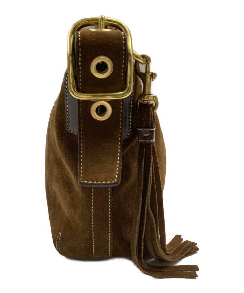 COACH（コーチ）COACH (コーチ) Suede Fringe Brown  Shoulder Bag スウェードショルダーバッグ　Y2K ワンショルダー オールド ブラウンの古着・服飾アイテム