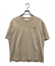 AMI Alexandre Mattiussi（アミアレクサンドルマテュッシ）の古着「ハートロゴ刺繍Tシャツ」｜ベージュ