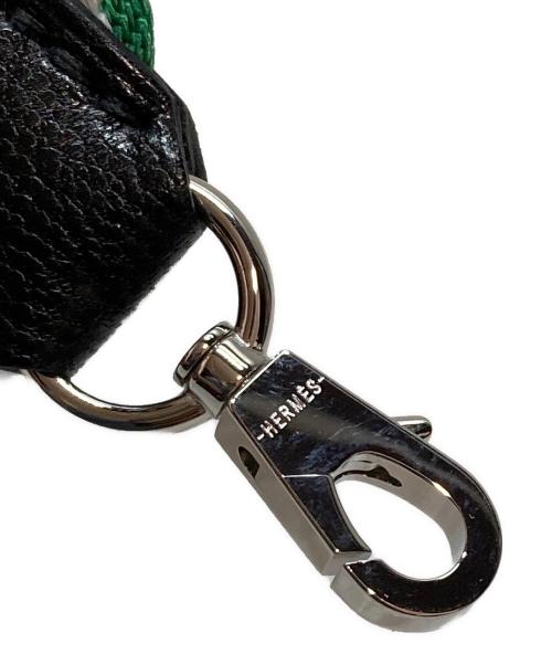 HERMES（エルメス）HERMES (エルメス) バンドリエール コウルダージュ バッグストラップ フランス製　ケーブル　 グリーン×ホワイトの古着・服飾アイテム