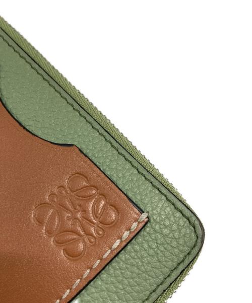 LOEWE（ロエベ）LOEWE (ロエベ) アナグラムコイン、カードケース グリーン×ブラウンの古着・服飾アイテム