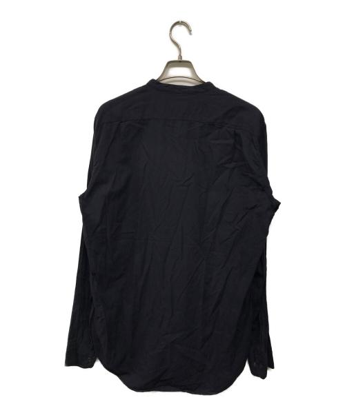 DRIES VAN NOTEN（ドリスヴァンノッテン）DRIES VAN NOTEN (ドリスヴァンノッテン) ノーカラーシャツ ネイビー サイズ:SIZE 50の古着・服飾アイテム