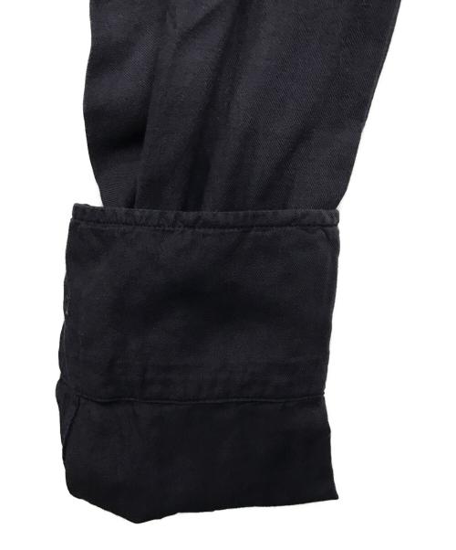 DRIES VAN NOTEN（ドリスヴァンノッテン）DRIES VAN NOTEN (ドリスヴァンノッテン) ノーカラーシャツ ネイビー サイズ:SIZE 50の古着・服飾アイテム
