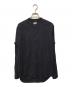 DRIES VAN NOTEN（ドリスヴァンノッテン）の古着「ノーカラーシャツ」｜ネイビー