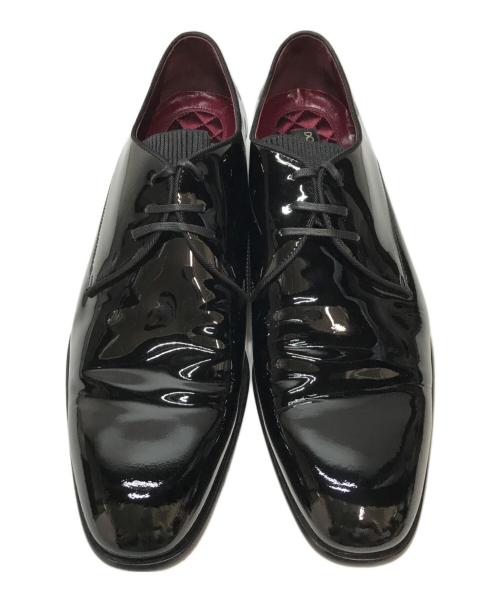 DOLCE & GABBANA（ドルチェ＆ガッバーナ）DOLCE & GABBANA (ドルチェ＆ガッバーナ) パテントレザーダービーシューズ プレーントゥ 外羽根 ブラック サイズ:UK10の古着・服飾アイテム