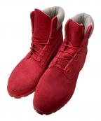 Timberlandティンバーランド）の古着「6インチ レースアップブーツ」｜レッド×グレー