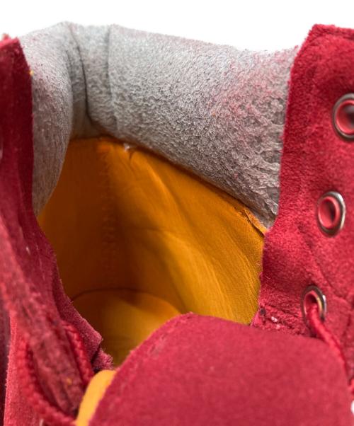 Timberland（ティンバーランド）Timberland (ティンバーランド) 6インチ レースアップブーツ レッド×グレー サイズ:28cmの古着・服飾アイテム