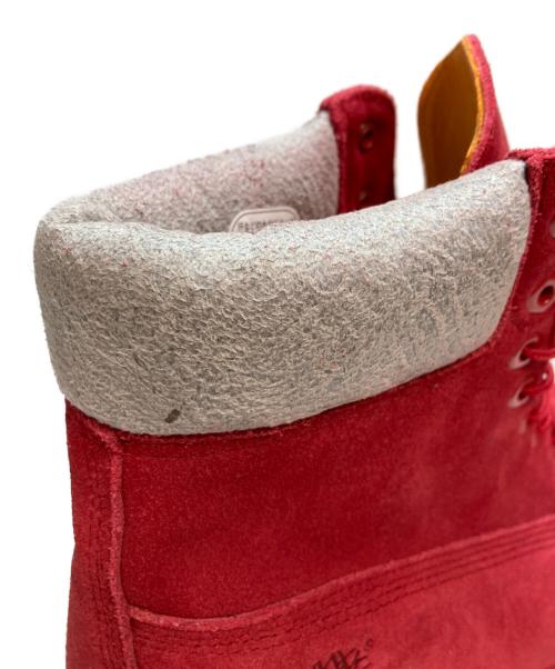 Timberland（ティンバーランド）Timberland (ティンバーランド) 6インチ レースアップブーツ レッド×グレー サイズ:28cmの古着・服飾アイテム