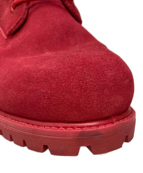 Timberland（ティンバーランド）Timberland (ティンバーランド) 6インチ レースアップブーツ レッド×グレー サイズ:28cmの古着・服飾アイテム