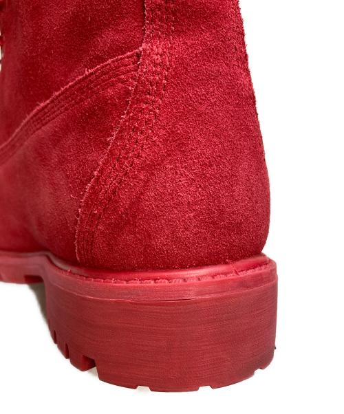 Timberland（ティンバーランド）Timberland (ティンバーランド) 6インチ レースアップブーツ レッド×グレー サイズ:28cmの古着・服飾アイテム