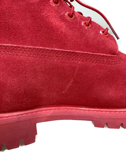 Timberland（ティンバーランド）Timberland (ティンバーランド) 6インチ レースアップブーツ レッド×グレー サイズ:28cmの古着・服飾アイテム