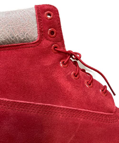Timberland（ティンバーランド）Timberland (ティンバーランド) 6インチ レースアップブーツ レッド×グレー サイズ:28cmの古着・服飾アイテム