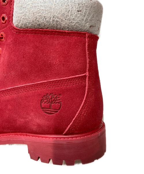 Timberland（ティンバーランド）Timberland (ティンバーランド) 6インチ レースアップブーツ レッド×グレー サイズ:28cmの古着・服飾アイテム
