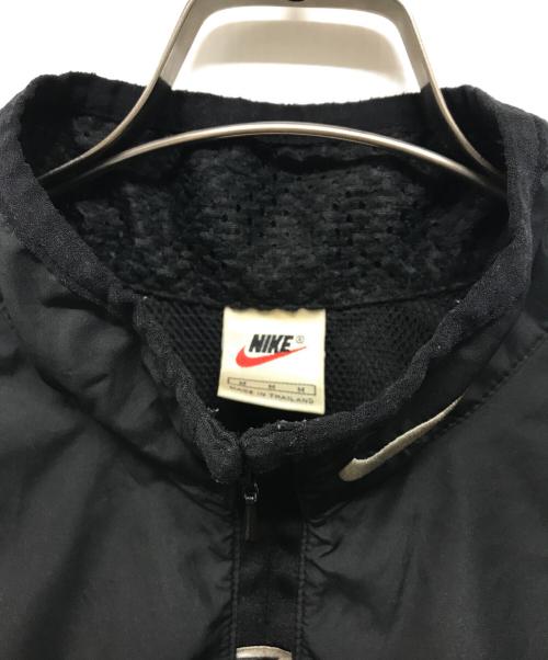 NIKE（ナイキ）NIKE (ナイキ) センターロゴハーフジップジャケット 90s Y2K ブラック×ホワイト サイズ:Mの古着・服飾アイテム