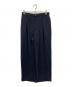 CULLNI（クルニ）の古着「Stripe Double Cloth Tuck Wide Pant（ストライプ ダブルクロス タック ワイドパンツ）」｜ネイビー