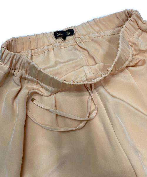 DRAWER（ドゥロワー）DRAWER (ドゥロワー) FALL1 フォールワン シルクジョーゼットドローストパンツ　シルクパンツ オレンジ サイズ:40の古着・服飾アイテム