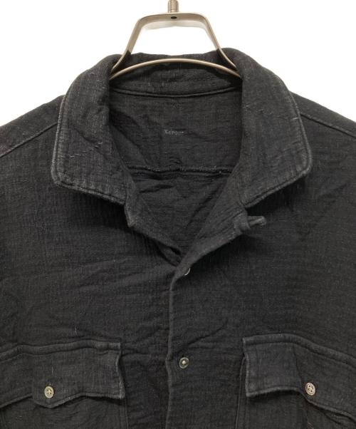 Porter Classic（ポータークラシック）Porter Classic (ポータークラシック) 刺し子半袖シャツ ブラック サイズ:Mの古着・服飾アイテム