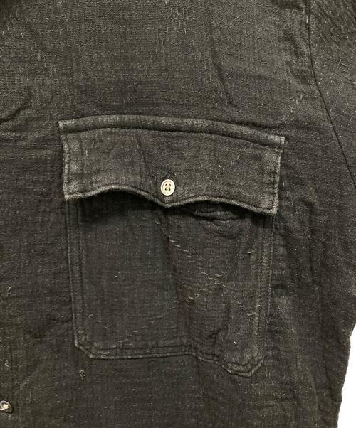 Porter Classic（ポータークラシック）Porter Classic (ポータークラシック) 刺し子半袖シャツ ブラック サイズ:Mの古着・服飾アイテム