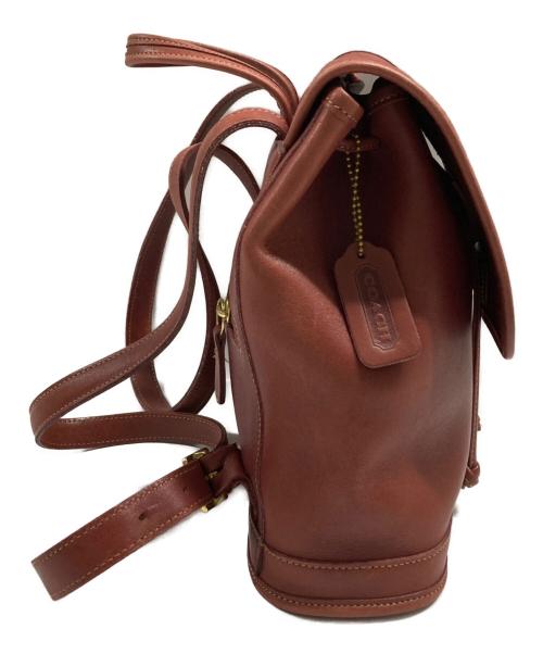 COACH（コーチ）COACH (コーチ) レザーリュック レッドの古着・服飾アイテム